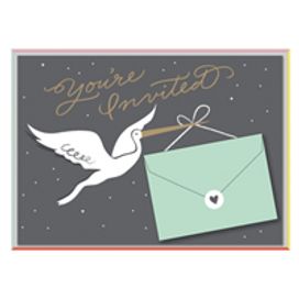 Cheree Berry Stork Stops here Baby Shower Invite