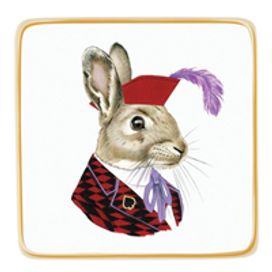 Berkley Bestiary Jack Rabbit Porcelain Square Tray Berkley Bestiary Jack Rabbit Porcelain Square Tray