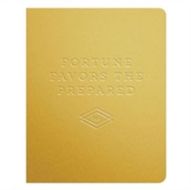 Fortune Favors the Prepared Gold Deluxe Pocket Undated Planner Fortune Favors the Prepared Gold Deluxe Pocket Undated Planner