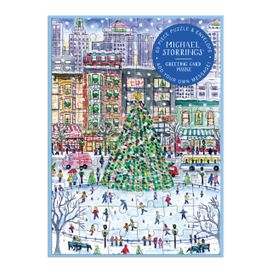 Michael Storrings Christmas in the City Greeting Card Puzzle Michael Storrings Christmas in the City Greeting Card Puzzle