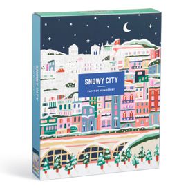 Snowy City 11x14 Paint by Number Kit Snowy City 11x14 Paint by Number Kit