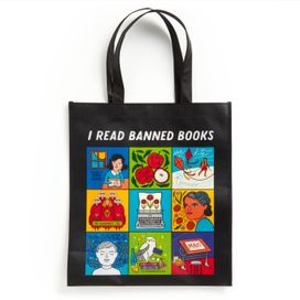 I Read Banned Books Reusable Shopping Bag I Read Banned Books Reusable Shopping Bag