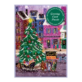 Joy Laforme Christmas Square Greeting Card Puzzle Joy Laforme Christmas Square Greeting Card Puzzle