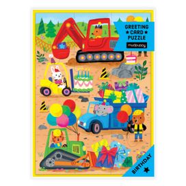 Construction Site Birthday Greeting Card Puzzle Construction Site Birthday Greeting Card Puzzle