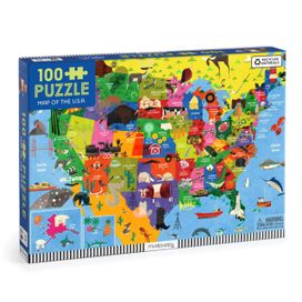 Map of the U.S.A. 100 Piece Puzzle Map of the U.S.A. 100 Piece Puzzle