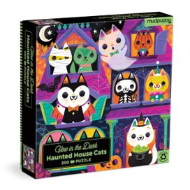 Haunted House Cats 300 Piece Glow in the Dark Puzzle Haunted House Cats 300 Piece Glow in the Dark Puzzle
