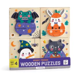 Halloween Set of 4 Wood Puzzles Halloween Set of 4 Wood Puzzles