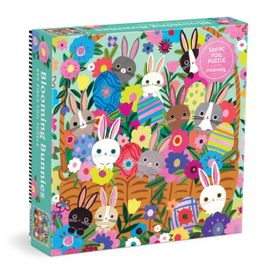 Blooming Bunnies 500 Piece Foil Family Puzzle Blooming Bunnies 500 Piece Foil Family Puzzle
