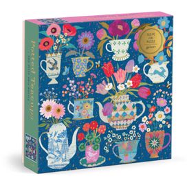 Victoria Ball Potted Teacups 500 Piece Foil Puzzle Victoria Ball Potted Teacups 500 Piece Foil Puzzle