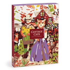 Cottage Cats 9 x 12" Paint by Number Kit