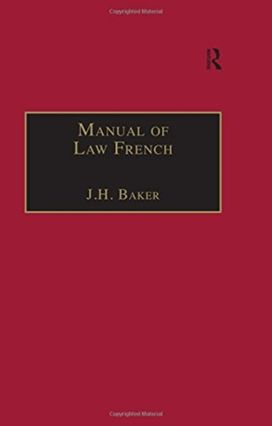 Manual of Law French Manual of Law French