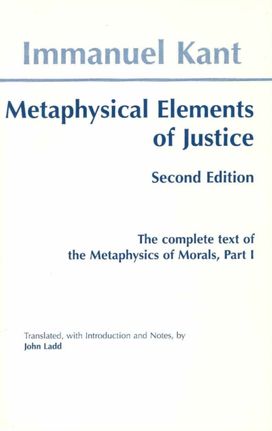 Metaphysical Elements of Justice Metaphysical Elements of Justice