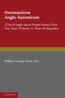 Onomasticon Anglo-Saxonicum Onomasticon Anglo-Saxonicum
