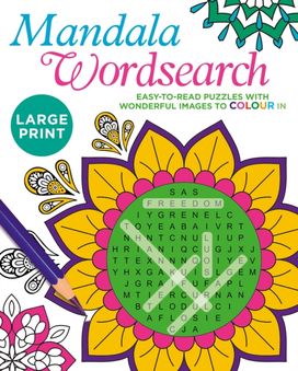 Large Print Mandala Wordsearch Large Print Mandala Wordsearch