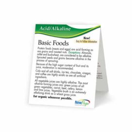 Acid/alkaline Basic Foods Pocket Card