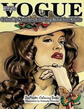 1950S Vogue Color by Numbers Coloring Book for Adults