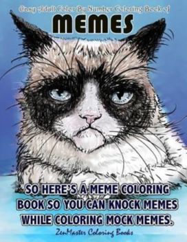 Easy Adult Color by Numbers Coloring Book of Memes