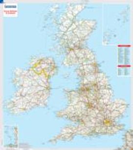 Great Britain & Ireland - Michelin rolled & tubed wall map Paper