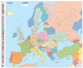 Europe Political - Michelin rolled & tubed wall map Encapsulated Europe Political - Michelin rolled & tubed wall map Encapsulated