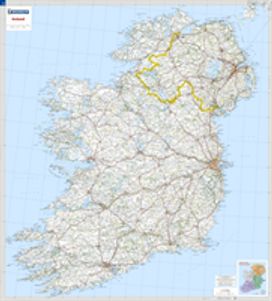 Ireland - Michelin Rolled & Tubed Wall Map Encapsulated Ireland - Michelin Rolled & Tubed Wall Map Encapsulated