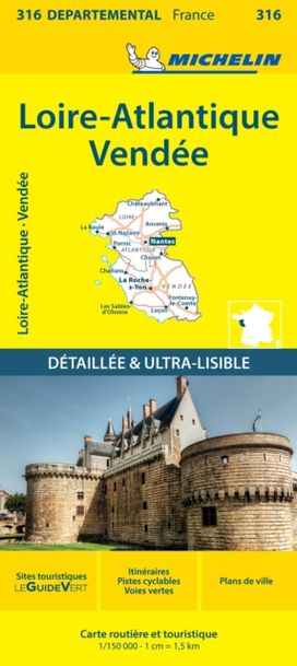 Loire-Atlantique Vendee - Michelin Local Map 316 Loire-Atlantique Vendee - Michelin Local Map 316