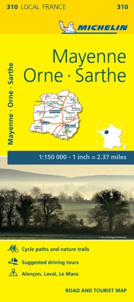 Mayenne, Orne, Sarthe - Michelin Local Map 310