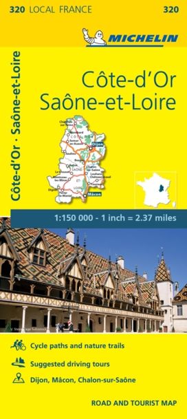 Cote-d'Or, Saone-Et-Loire - Michelin Local Map 320
