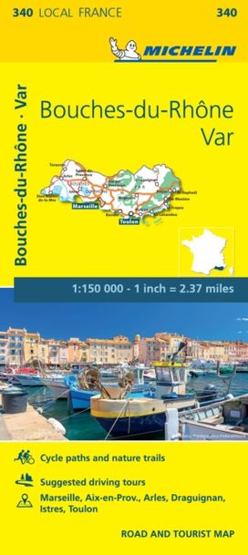 Bouches-Du-Rhone, Var - Michelin Local Map 340