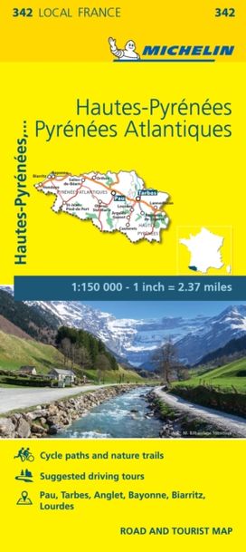 Hautes-Pyrenees, Pyrenees-Atlantiques - Michelin Local Map 342 Hautes-Pyrenees, Pyrenees-Atlantiques - Michelin Local Map 342