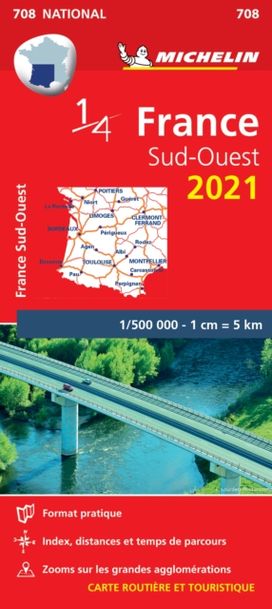 Southwestern France 2021 - Michelin National Map 708 Southwestern France 2021 - Michelin National Map 708