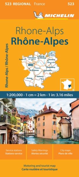 Rhone-Alps - Michelin Regional Map 523