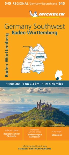 Germany Southwest - Michelin Regional Map 545 Germany Southwest - Michelin Regional Map 545