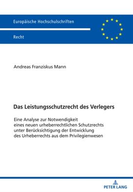 Leistungsschutzrecht Des Verlegers Leistungsschutzrecht Des Verlegers