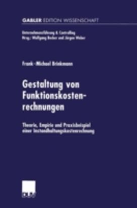 Gestaltung Von Funktionskostenrechnungen