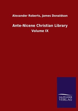 Ante-Nicene Christian Library Ante-Nicene Christian Library