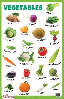 Vegetables Educational Chart Vegetables Educational Chart
