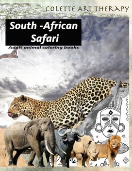 Adult Animal Coloring Books South African Safari