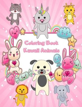 Coloring Book Kawaii Animals