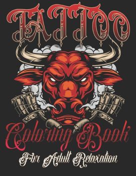 Tattoo Coloring Book for Adults Relaxation